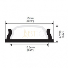 1806 bendable LED aluminium profiles/Surface mounted