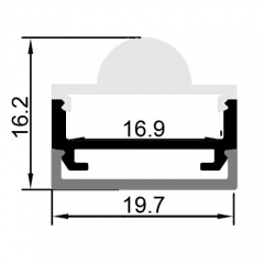 2010C LED aluminium profiles/Surface mounted