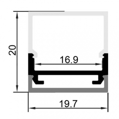 2010BLED aluminium profiles/Surface mounted