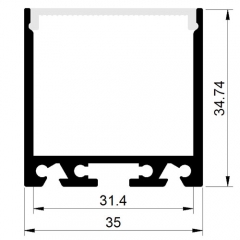 3535 LED aluminium profiles/suspended mounted and surface mounted