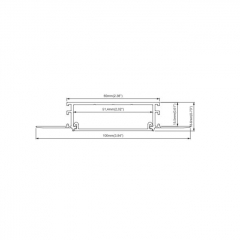 100X19MM Wide LED drywall plaster-in aluminum profile with long soft Diffusers For Ceiling