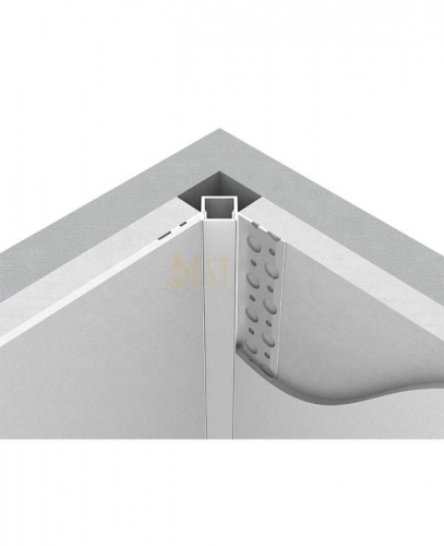 Plaster-in Internal Corner LED Drywall Extrusion for linear lighting