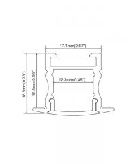 Recessed Mounting Aluminum Track For LED Strip Lighting