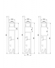 Recessed Skirting Board Profile Channel With Diffuser