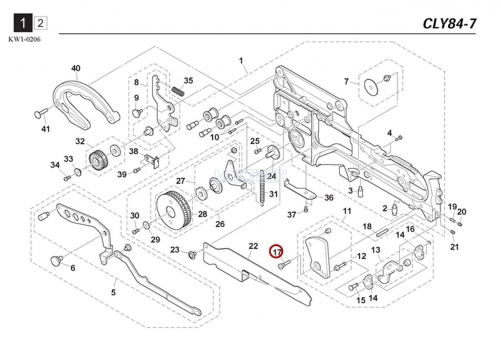 K87-M113L-10X / CLAMP LEVER AXIS / YAMAHA Feeder Parts