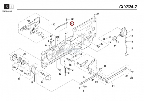 KW1-M134T-00X / LEAF SPRING / YAMAHA Feeder Parts