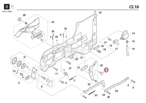 KW1-M116K-00X / LEVER AXIS / YAMAHA Feeder Parts