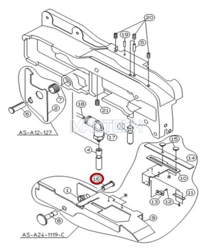 KW1-M114N-000 / GUIDE AXIS / YAMAHA Feeder Parts