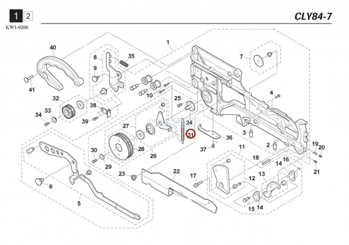 KW1-M119K-00X / SPRING / YAMAHA Feeder Parts