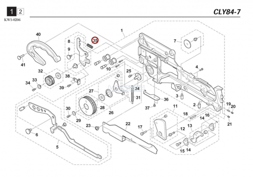 KW1-M119P-00X / SPRING / YAMAHA Feeder Parts