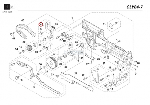 KW1-M116D-00X / TENSION LEVER ASSY / YAMAHA Feeder Parts