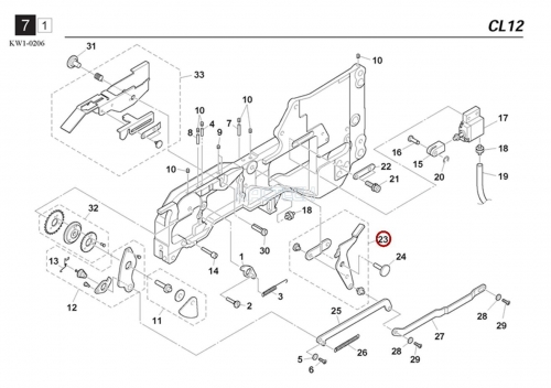 KW1-M224A-00X / HAND LEVER ASSY / YAMAHA Feeder Parts