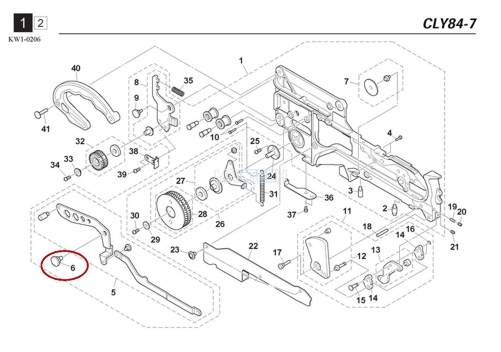 KW1-M116F-00X / LEVER AXIS PIN / YAMAHA Feeder Parts