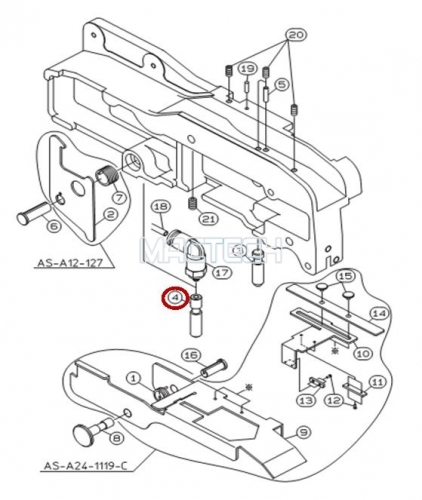 K87-M5513-000 / KNOCK PIN (REAR) / YAMAHA Feeder Parts