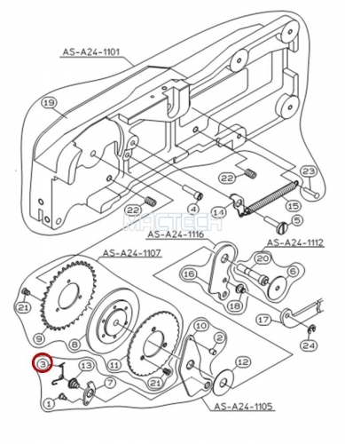 KW1-M452D-000 / COIL SPRING / YAMAHA Feeder Parts