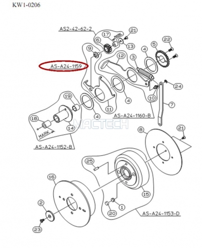 KW1-M4592-000 / INDENTATION LEVER ASSY / YAMAHA Feeder Parts