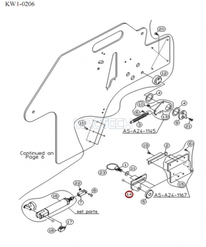 KW1-M4584-000 / ADJUST PLATE / YAMAHA Feeder Parts