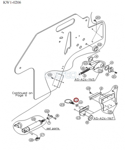 KW1-M458E-000 / RING SCREW / YAMAHA Feeder Parts