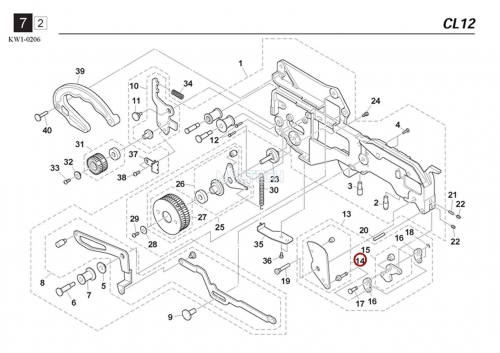 KW1-M2232-00X / CLAMP LEVER ASSY / YAMAHA Feeder Parts