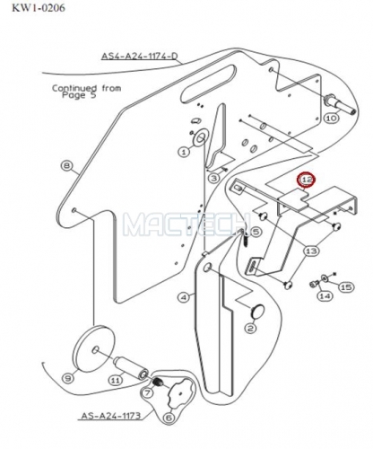 KW1-M4567-000 / GUIDE PLATE / YAMAHA Feeder Parts