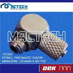 107265 Fitting, Pneumatic Elbow Miniature, OD4MM X M5 THD