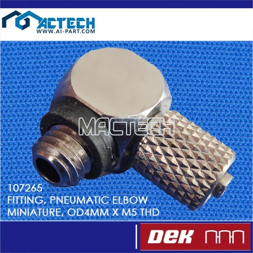 107265 Fitting, Pneumatic Elbow Miniature, OD4MM X M5 THD