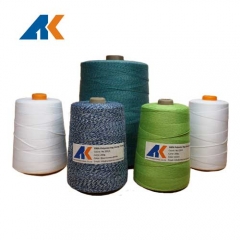 Colorful high temperature resisitant threads for closing bags