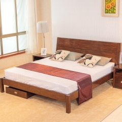 Penny Series Cherry Wood Double Bed