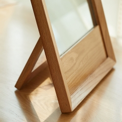 Nordic Design Soild Oak Wood Folding Table Mirror