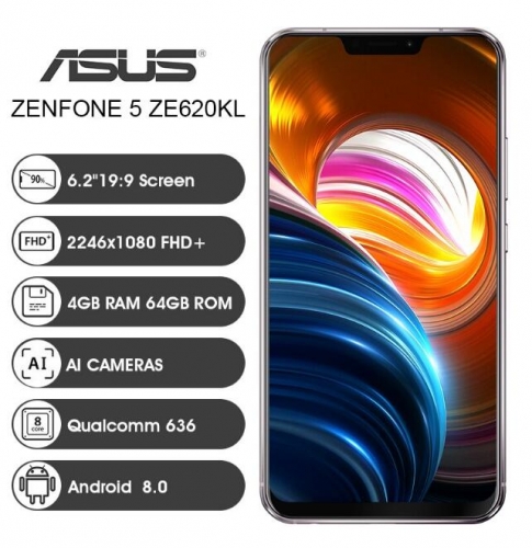 Asus ZenFone 5 ZE620KL Smartphone SnapDragon 636 6,2 Zoll 4GB+64GB