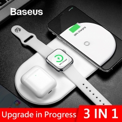 Baseus Wireless Charger Fast Wireless Full load 3 in 1 Charging Pad For iPhone X XS MAX XR 8 airpods 2019 Apple Watch 4 3 2
