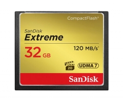 Carte mémoire SanDisk CF (CompactFlash) UDMA7 Extreme Speed Edition Vitesse de lecture 120Mo/s Vitesse d’écriture 85 Mo/s 32G 64G 128G