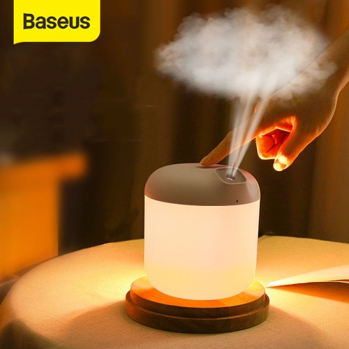 Baseus Diffuseur d'humidificateur d'air pour bureau à domicile 600 ML d'air à ultrasons Humidificador brumisateur avec lampe de nuit