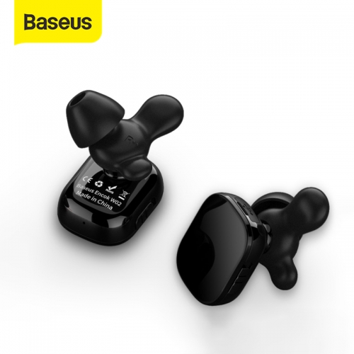 Baseus W02 TWS Bluetooth Earphone Wireless earbuds with microphone intelligent touch control hands-free Auriculares for phone