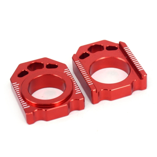 Motorcycle BILLET ALUMINUM REAR CHAIN ADJUSTER AXLE BLOCKS FOR CR125 CR250 CRF250R CRF250X CRF250 CRF450 R X CRF450R CRF450X