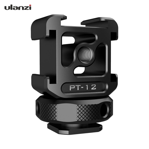 Ulanzi Triple Cold Shoe Mount Adapter Aluminiumlegierung mit 3 Kaltschuh Dual 1/4 Gewinde für Kameraverlängerung Mikrofon LED Light Magic Arm Mount