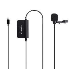Comica CVM-V05 MI Multifunktionales Einzel Lavalier Mikrofon Smartphone-Mikrofon mit stufenloser Verstärkungsregelung Echtzeit Audioüberwachungs
