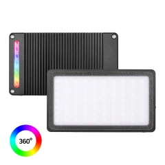 Manbily MFL-09 Pocket RGB LED-Videoleuchte Fülllicht Dimmbar 2500K-8500K CRI96 + 3 Lichteffektmodi Eingebauter Akku für Live Interview-Porträts