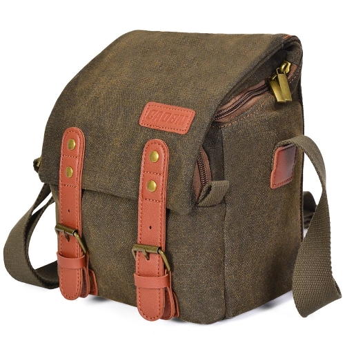 CADeN Canvas Schulterkameratasche Messenger Bag