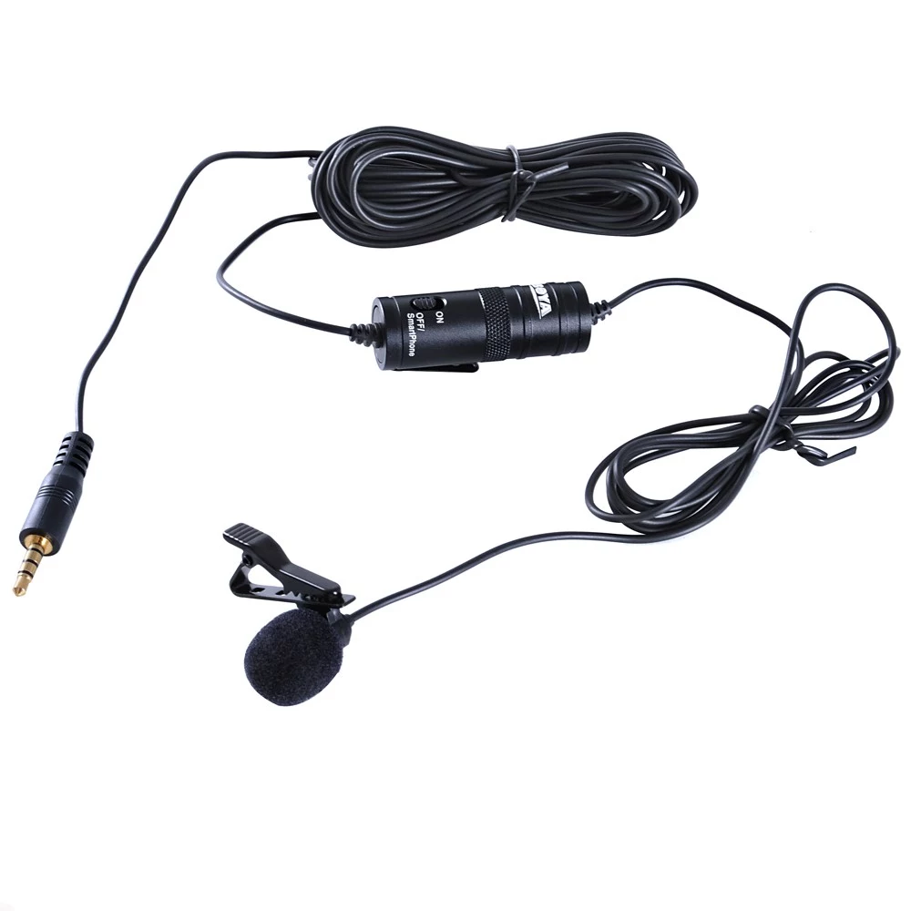 BOYA BY-M1 Omnidirectional Lavalier Microphone for Canon Nikon Sony DSLR Camcorder Audio Recorders iPhone 6 5S 5 4S 4