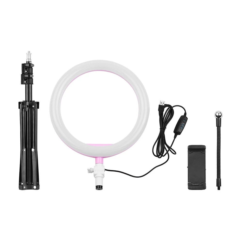 26cm/10 Inch LED Ring Light with Light Stand Universal Phone Holder Kit