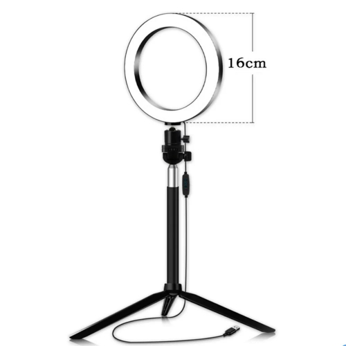 16cm / 6inch Mini LED Video Ring Light Lamp Dimmable 3 modes d'éclairage alimentés par USB