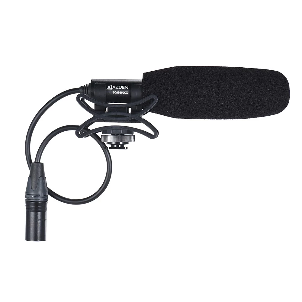AZDEN SGM-250CX Professionnel Compact Cine Microphone Super-cardioïde Shotgun Microphone À Condensateur pour ROUGE, ARRI, Canon Sony, JVC, Panasonic G