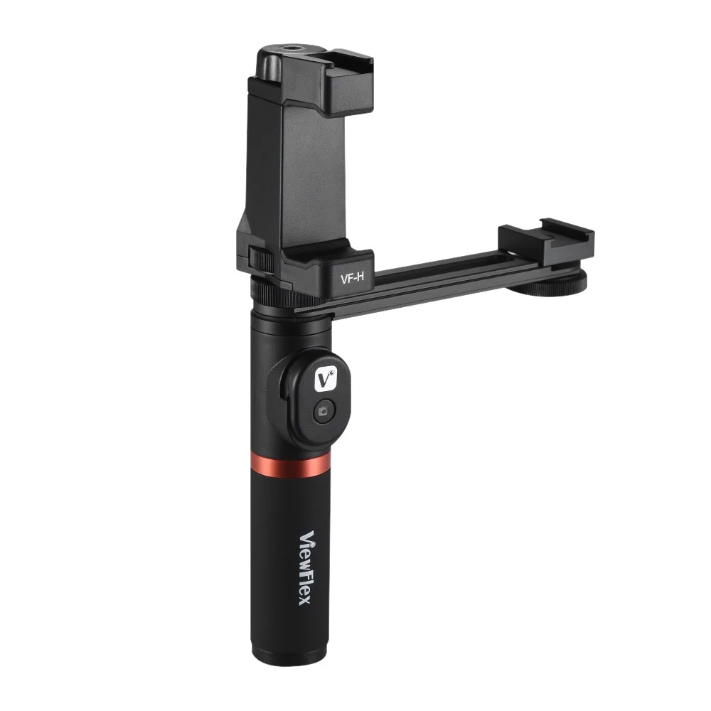 ViewFlex VF-H4 Smartphone Vidéo Rig Main Poignée Grip Stabilisateur Kit avec télécommande / Hot Shoe Mount pour iPhone X 8 7 6 s Plus pour Samsung Gal