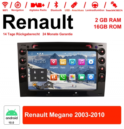 7 Zoll Android 10.0 Autoradio/Multimedia 2GB RAM  16GB ROM Für Renaults Megane