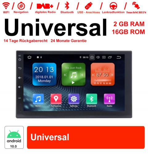 7 Zoll Android 10.0 Autoradio/Multimedia 2GB RAM 16GB ROM Für Universal