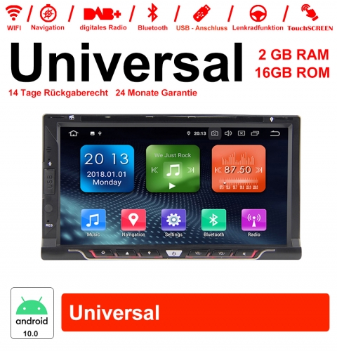 6,95 pouces Android 10.0 Autoradio / Multimédia 2Go de RAM 16Go de ROM pour universel