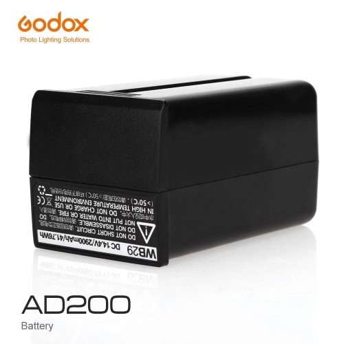 Godox WB29 14,4 V 2900mAh Batterie au lithium Power Pack pour Godox Witstro AD200 AD200PRO AD200 PRO (AD200 Batterie)