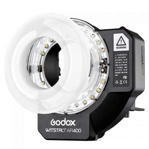 Godox AR400 400W Li-Ion battery professional macro LED ring flash Speedlite + 2 in 1 LED video light 5600K