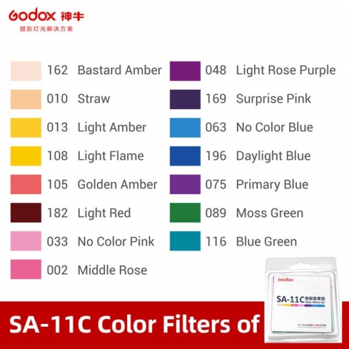 Filtre à effet de couleur Godox SA-11C pour S30 pour une exposition plus créative.